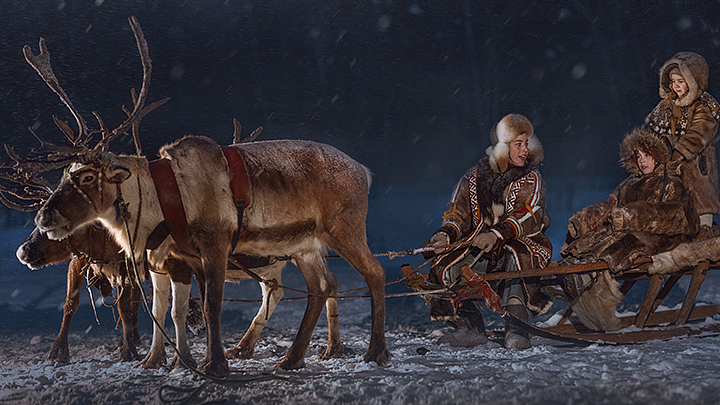 Семейный уик-энд с путешествием на оленью ферму и катаниями в упряжках