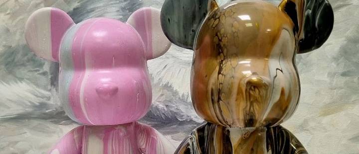 Рисование жидким акрилом Fluid Art  